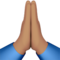 Folded Hands - Medium emoji on Apple